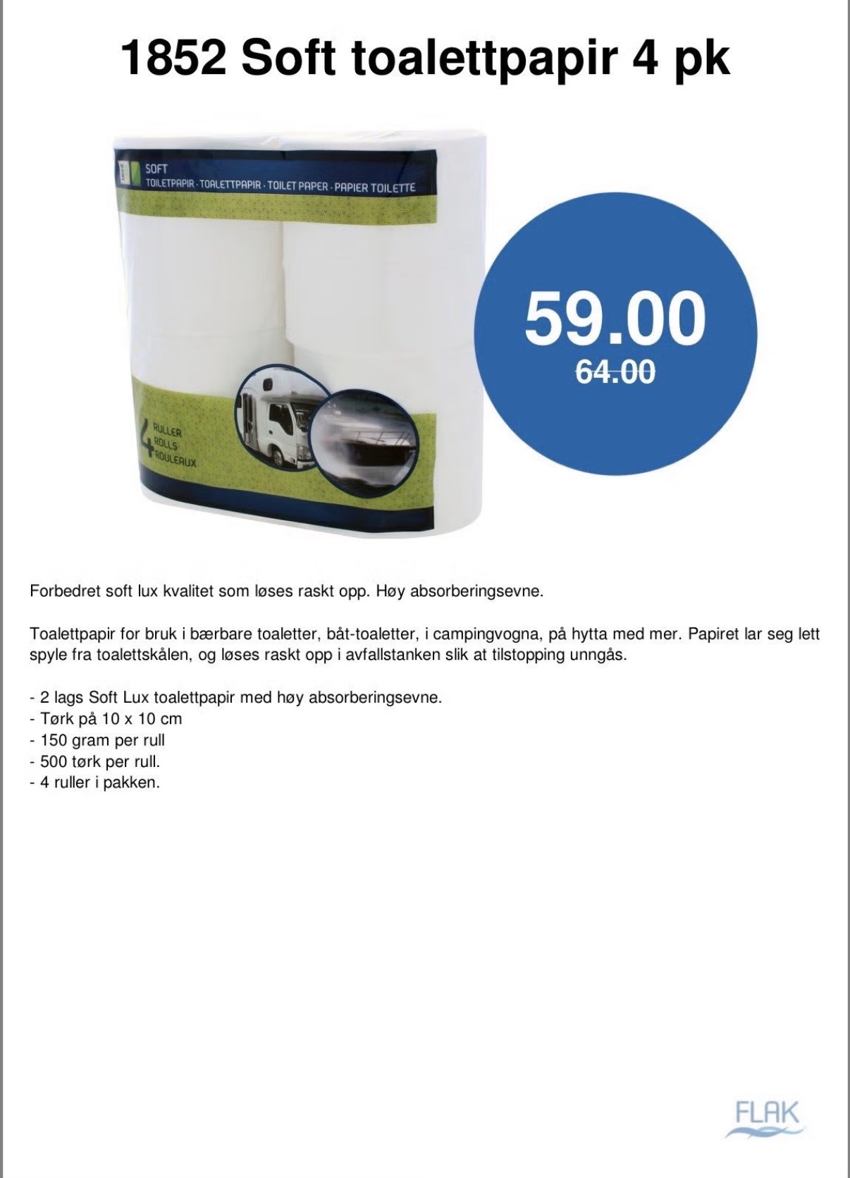 1852 Soft toalettpapir
